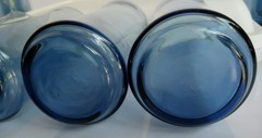 Set Of 8 Vintage Libbey Bolero Dusky Blue Glasses Tumbler Cooler 16 oz