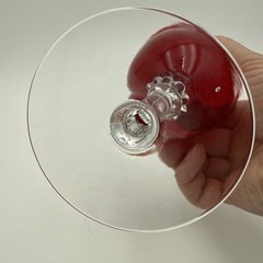 Morgantown Brilliant Ruby Red Stem Wine/Water Glass Goblet 6 Inch