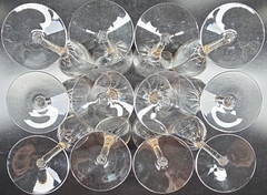 (12) Lenox Encore Gold Wine Glasses Set Elegant Crystal Clear Swirl Stemware Lot