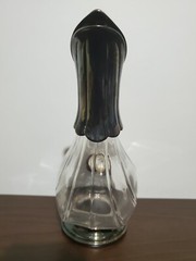 RCR Silverplate Pitcher Decanter Carafe Italian Royal Crystal Rock Vintage