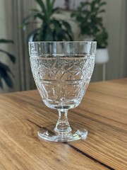 Webb and Corbett Georgian Pattern (?) Stemmed Wine Goblet – Set Of 4