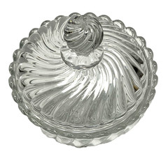 Vintage Candy Box Crystal From BACCARAT Bamboo Stamped