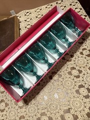 Set of 6 Cristal d’Arques Rambouillet Follies Blue 5 1/4 Oz NIB