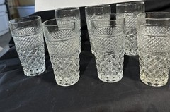 SET OF 7 WEXFORD 6 1/4″ ICE TEA TUMBLERS GLASSES ANCHOR HOCKING 16 oz RTS