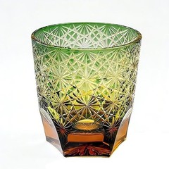 Edo Kiriko Crystal Whiskey Glasses Hand Cut To Clear 7oz-12oz Gift Packing NEW