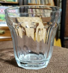 Vintage Pasabahce PALAKS Set of 3 Juice 10 Panel Glass Turkey 3.5 inch tall