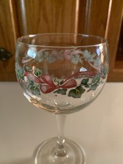 Pair Corelle Corning Callaway Holiday 10 oz Glassware Goblets