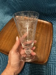 FOSTORIA GLASS CO. SHIRLEY CRYSTAL #6017 12-OUNCE 6″ ICED TEA TUMBLER!