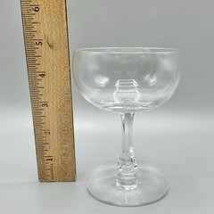 Set Of 4 Vintage Fostoria Fascination Clear Champagne/Tall Sherbet Glasses /cb
