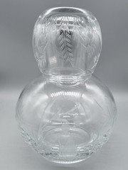 Krosno Etched Glass Carafe and Tumbler Set, Clear, Made in Poland, 2-Piece