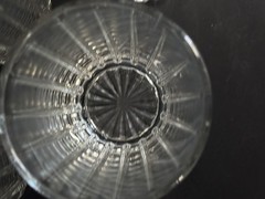 Set of 6 Heavy Cut Lead Crystal Highball Glasses Paneled Tumblers Starburst Base