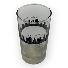 Fishs Eddy 212 NYC Skyline Juice Wine Glass Libbey 4.25″ New York Landmarks