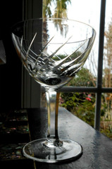 Set 2 Crystal Wine Glasses Val St Lambert Gevaert Arlene Prince Eveque Torsade
