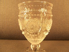Pioneer Woman Crystal Adeline Clear Pattern Water Goblet 5 1/2″