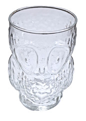 Vintage 1970s Libbey Clear Owl Shaped Glass Tumbler or Jar w/ Original Cork Lid