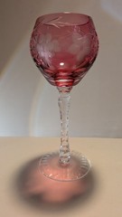 Anna Hutte Vintage Crystal Cut to Clear Hock Wine Glasses, Various Colors, W Ger
