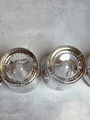 Vintage Hazel Atlas Double Shot Gay 90’S Bar Glasses Set Of 5 Mid Century Modern