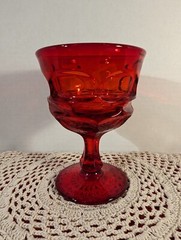 Fostoria Glass ARGUS RUBY Water Goblet Beautiful Piece Gorgeous Deep Color EC