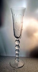 St Louis Crystal BUBBLES Clear Champagne Flute 9.25″ High ~ NEW WITH LABEL