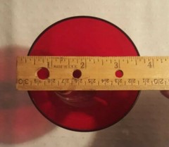 Morgantown Glass Co. Elegant RUBY GOLF BALL Sherbet/ Desert Glass/Stem Used
