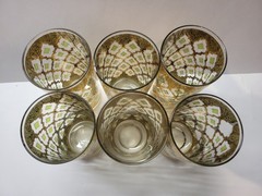 Culver Valencia 6x Gold MCM Highball Glasses