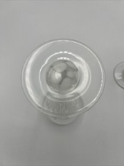 Rosenthal Snowflower Cordial Glass White Confetti Crystal Lot of 2 6 1/8″ Tall