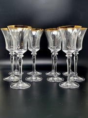 Set Of 10 Jamestown Clear (Gold Trim) by Mikasa Water Goblet 9 1/8″