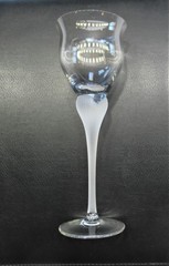 NEW Mikasa Crystal Sea Mist CLEAR Frosted Stem Wine Glass Water Goblet Vintage