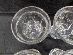 6 Fostoria Jamestown 10 oz Clear Swirl Tumbler Heavy Glass Iced Tea Water MCM