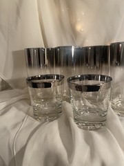 🎻Classic!MCM Silver Mercury Highball Tall GlassSet Of 4 Thorpe+2 Shorties!