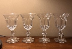 Val St. Lambert Crystal Metternich Tcpl Water Goblets Set of 4 Signed – Belgium