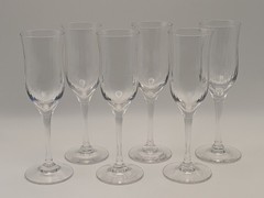 6 Vintage Crystal Orrefors Harmony Cordial Stemmed Glasses 5 3/4 Inch Tall