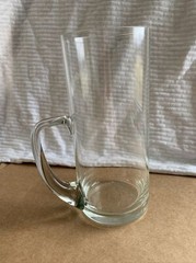 Vintage glass tumblers with assorted colored handles