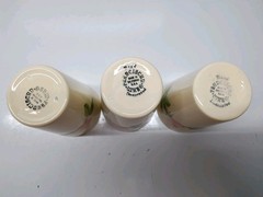 Vintage Franciscan Desert Rose Hand Decorated set of 3 Milk Tumblers, 10 ounces