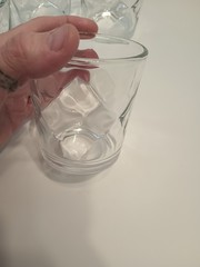 Vintage Libbey Large Diamond Optic Lowball Whiskey Glass 11oz
