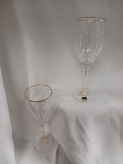 Miller Rogaska Memoir Gold Crystal Wine Glass *NEW-W/Sticker* -Auth. Dealer Inv.