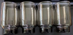 VINTAGE Set of 4 Libbey Glasses – Tawny Smoke Brown Tumblers 1960s Excellent.