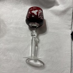 Hortensja (Hortensia) HO21 Amber Hock Cut to Clear Crystal Hock Wine Glass