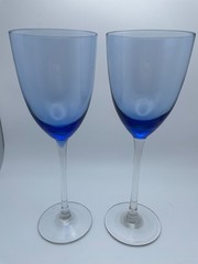 Lenox Blown Assorted Color Gems Stemmed Wine Glasses 10oz Green Blue S/6 B93
