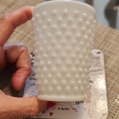 Small Hobnail Milk Glass Tumbler or Beaker – Translucent White