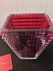 Vases Red Eye Rectangular IN Crystal Baccarat H: 7 7/8in