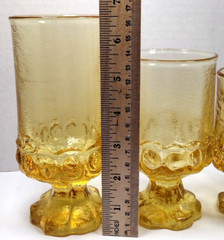 Tiffan Franciscan Madeira Cornsilk Yellow Glasses Goblet Footed Cup Stem Bar SET