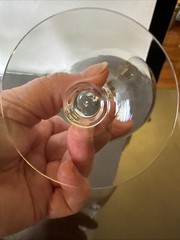 Vtg Skruf Sweden Encased Teardrop Stem Champagne/wine Glasses 6 Oz Set Of 7