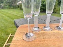 Mikasa Crystal Free Spirit Frost Flat Stem 6 Oz Wine Glasses 8.5”~6 Pc With Tag