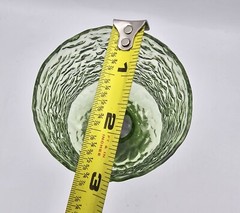 MCM Lenox Impromptu Hand Blown Glass Green Crinkle Goblet 1 Pc, 12oz