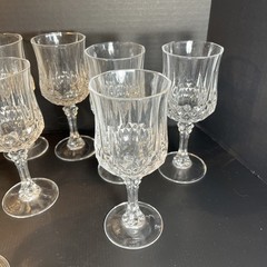 12 Cristal d ‘Arques Durand Crystal Longchamp Glasses Clear Water Goblets 7.25”