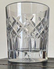 Vintage Lausitzer Crystal On the Rock Glass/ East Germany 3.75” H