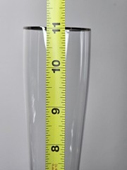 Crystal Champagne Flutes Silver Tone Trim 11 Inches Tall Set of Two