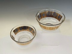 MCM Vito Bari Fleur De Lys 7 Piece Barware Set 22k Gold w/ Martini pitcher