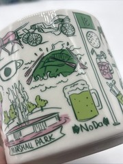 Starbucks Been There Series Charlotte Mug 14oz Green Inside Landmark Coffee Cup